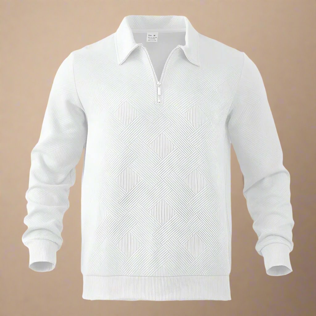 Casual Zipper Polo Trui voor Heren - Comfortabel en Stijlvol