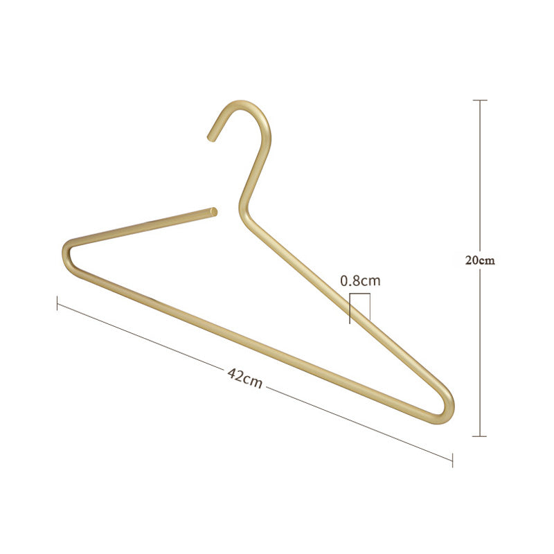 Set of 5 luxury metal hangers in gold/silver - seamless storage solution