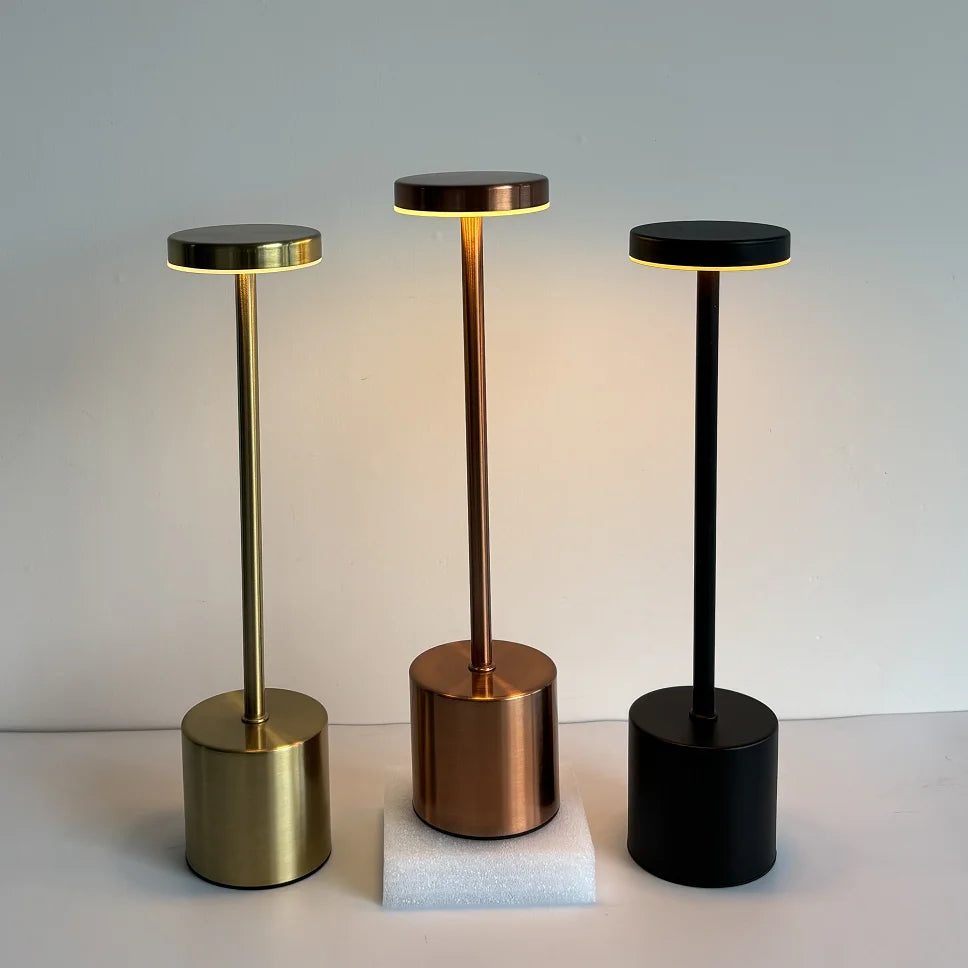 LED Tafellamp - Oplaadbare Touch Nachtlamp met 3 Lichtkleuren