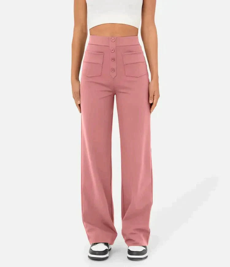 Hoge Taille Elastische Casual Broek voor Dames