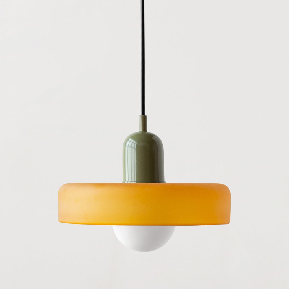 Kleurrijke hanglamp van glas-in-lood met modern design