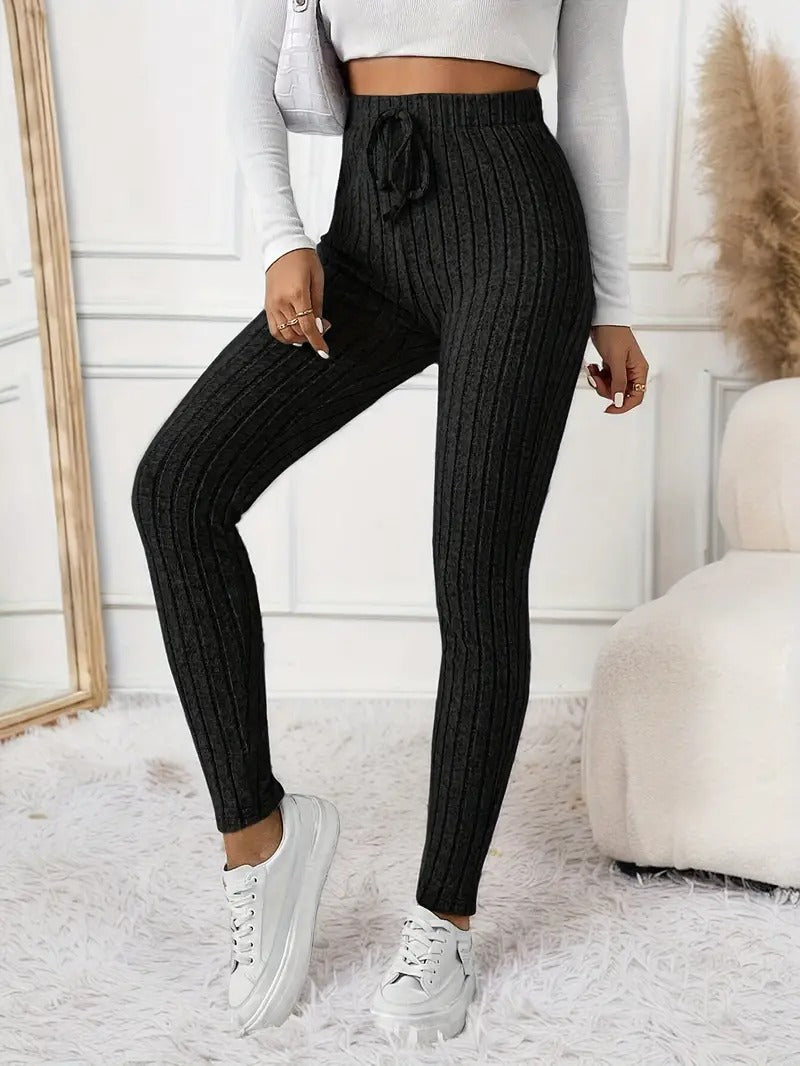Elegante Ribgebreide Legging voor Dames – Comfortabel en Stijlvol