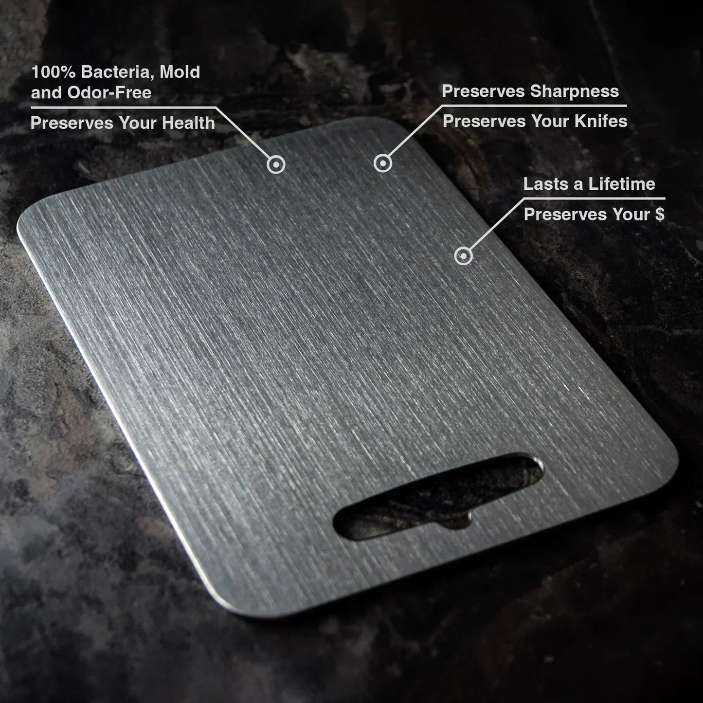 Titanium Cutting Board - Durable, BPA-Free &amp; Antibacterial 