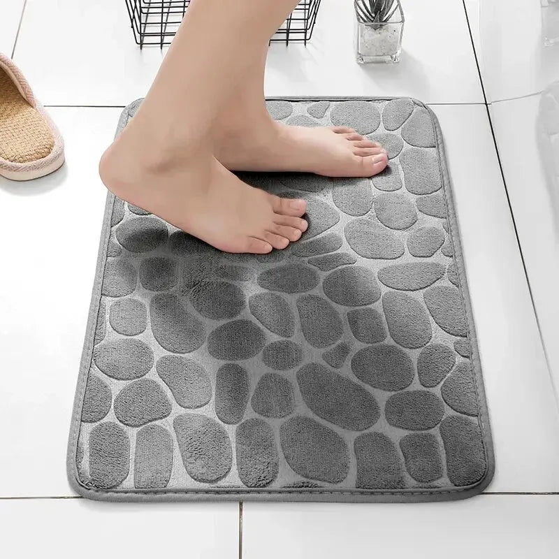 Fluwelen Antislip Vloermat met Cobblestone Design
