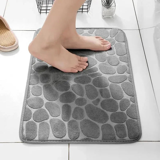 Fluwelen Antislip Vloermat met Cobblestone Design