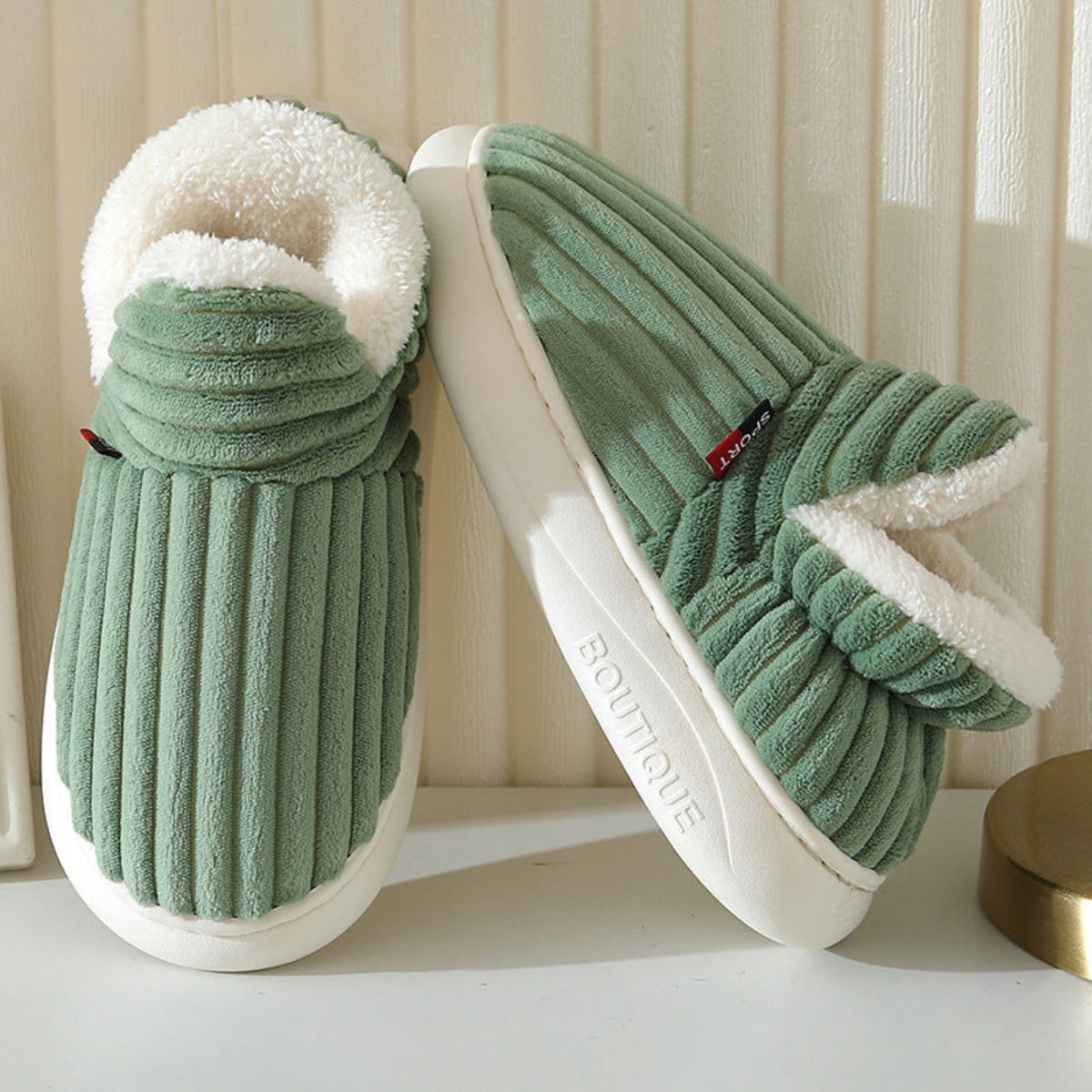 Warme Fleece Pantoffels met Antislipzool voor Comfort