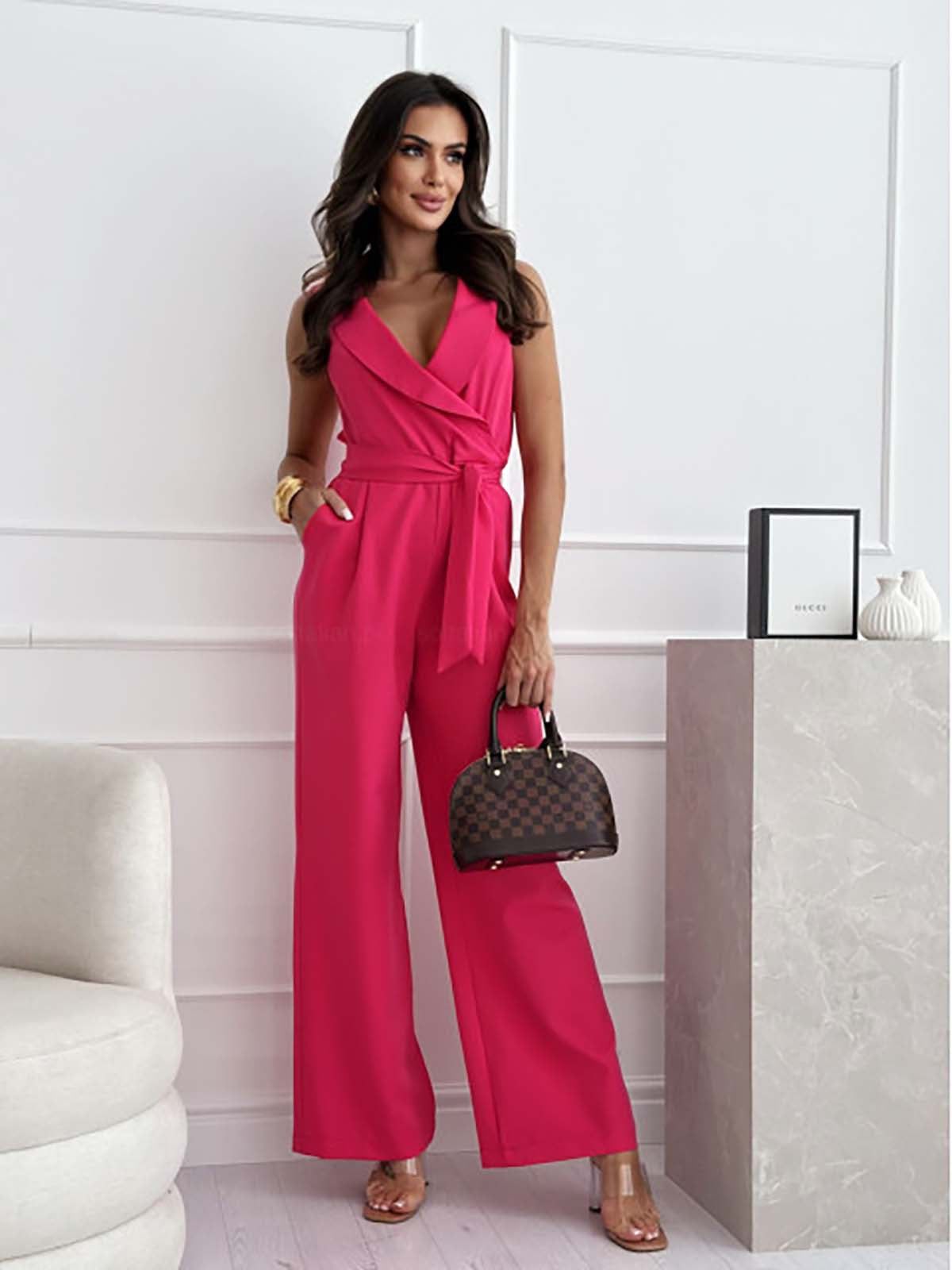 Stijlvolle Jumpsuit Met Ceintuur Voor Elke Gelegenheid
