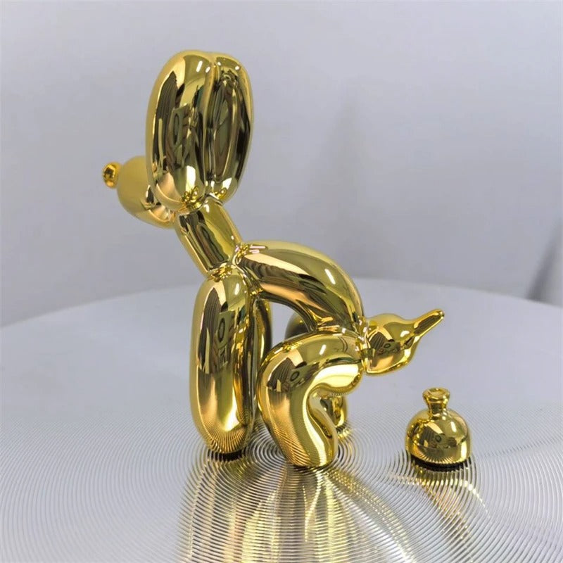 Speelse Hars Ballonhond Beelddecoratie