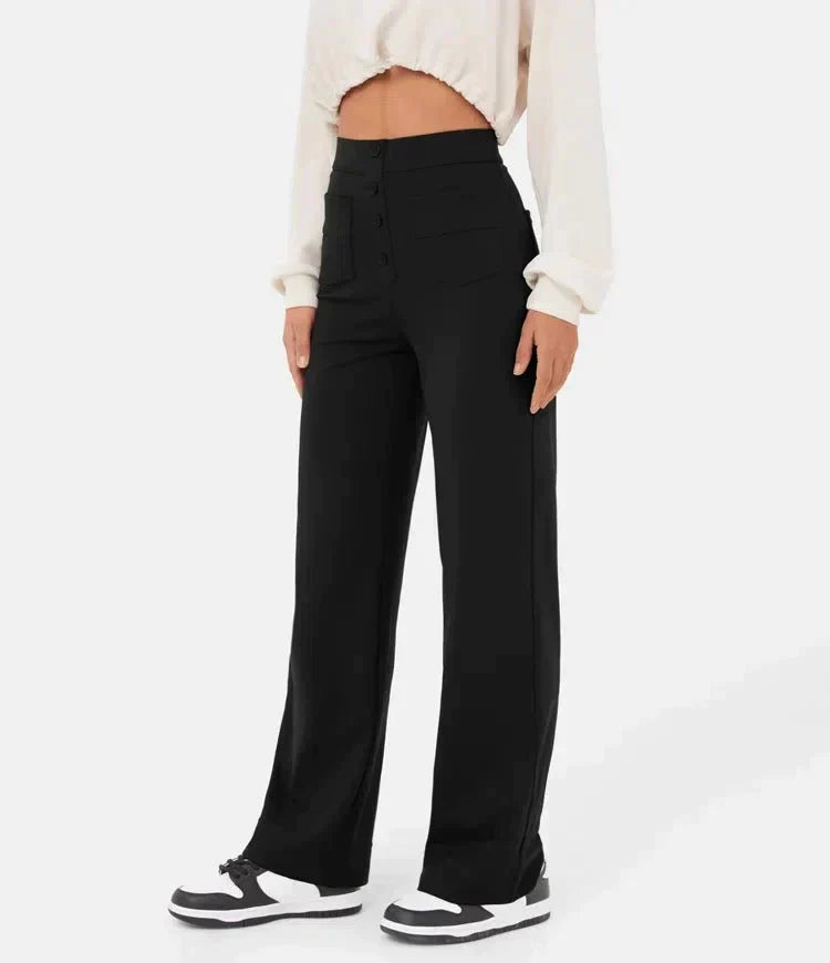 Hoge Taille Elastische Casual Broek voor Dames