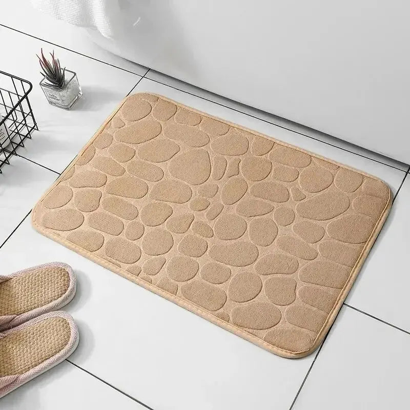 Fluwelen Antislip Vloermat met Cobblestone Design