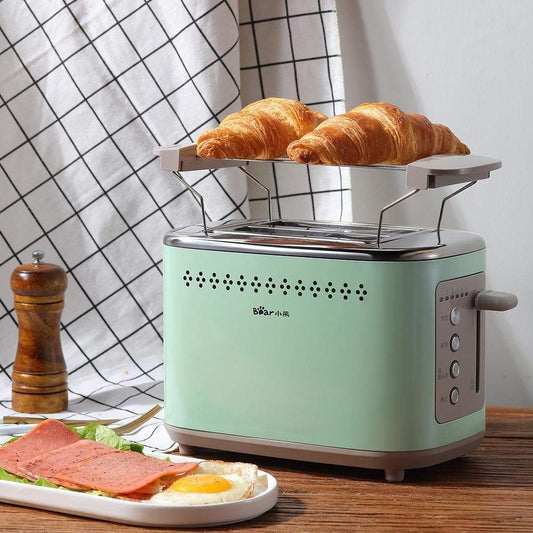 Retro Elektrische Broodrooster - Stijlvol Keukenapparaat met 4-Schuifbrood Capaciteit
