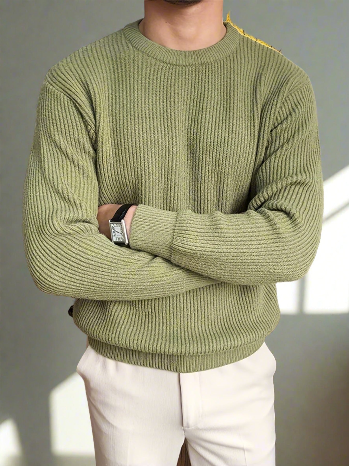 Premium Gebreide Sweater voor Stijlvolle Mannen | Comfortabele Woltrui