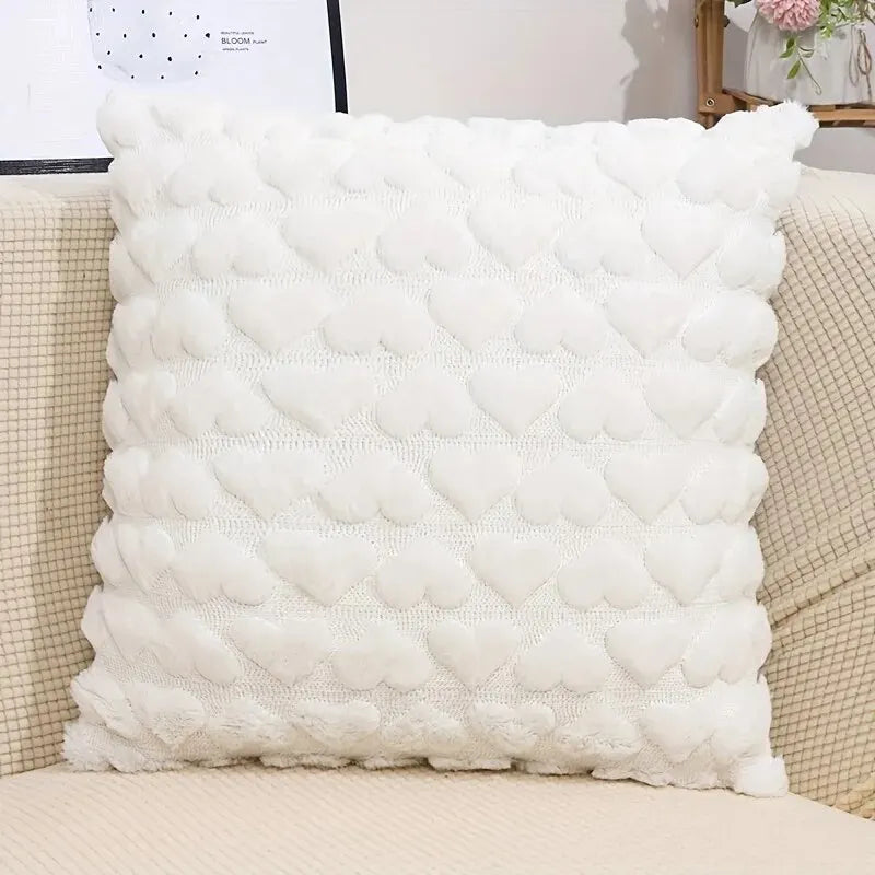 Hartvormige Pluche Kussenhoes voor Romantische Decoratie
