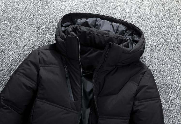 Trendy warme winterjas voor heren met uitneembare capuchon