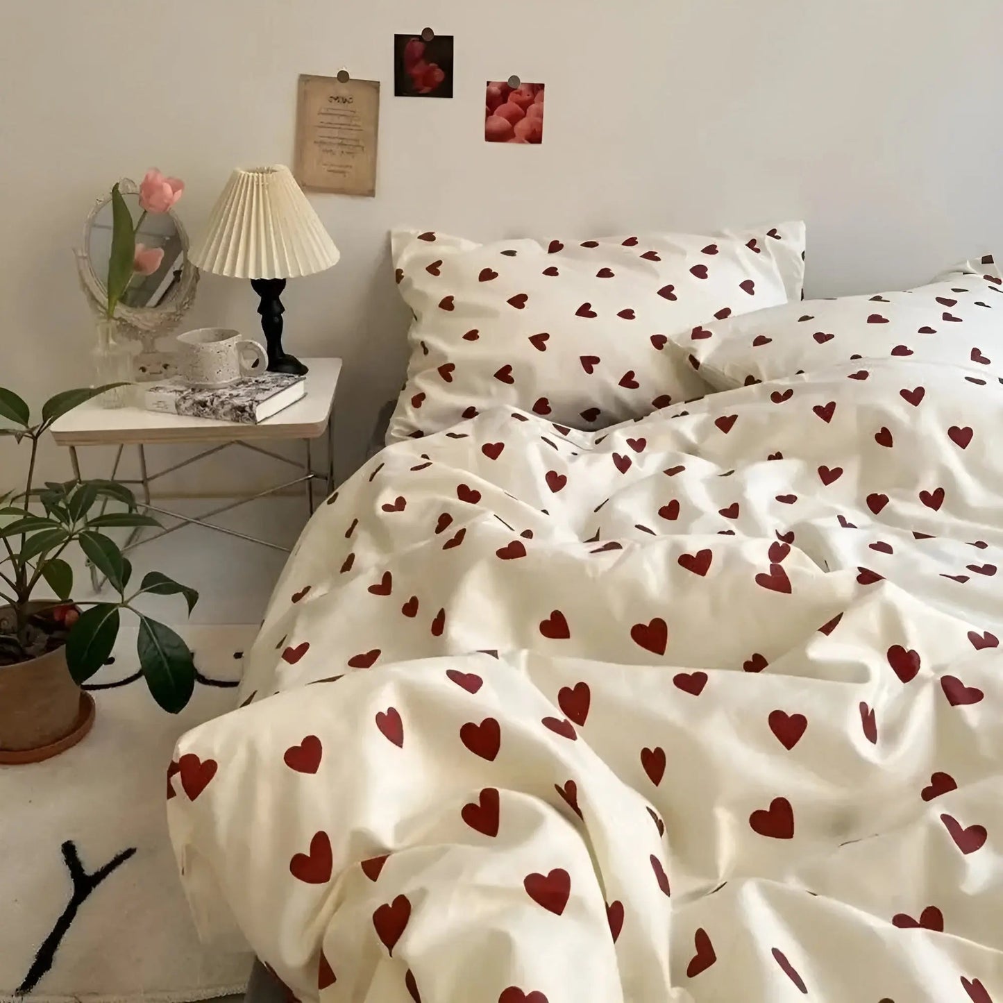 Dekbedovertrek Set met Hartmotief - Romantisch en Comfortabel