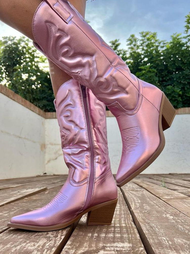 Stijlvolle metallic cowboylaarzen voor elke gelegenheid