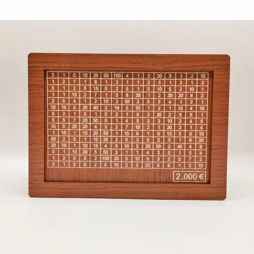 Houten Spaarbox met Doelen en Telgereedschap – Duurzaam en Educatief