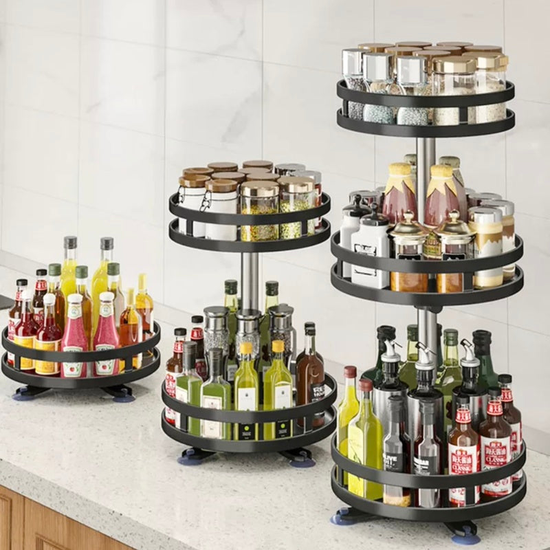 Rotating Kitchen Organizer | 360° Access &amp; Space Saving