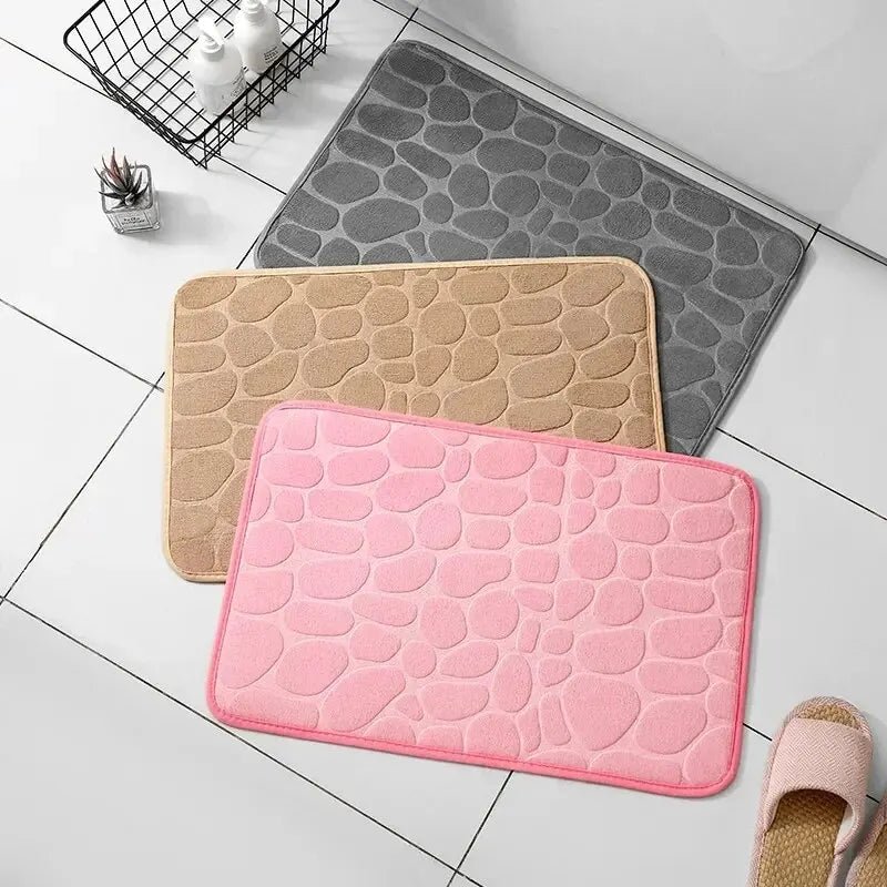 Fluwelen Antislip Vloermat met Cobblestone Design