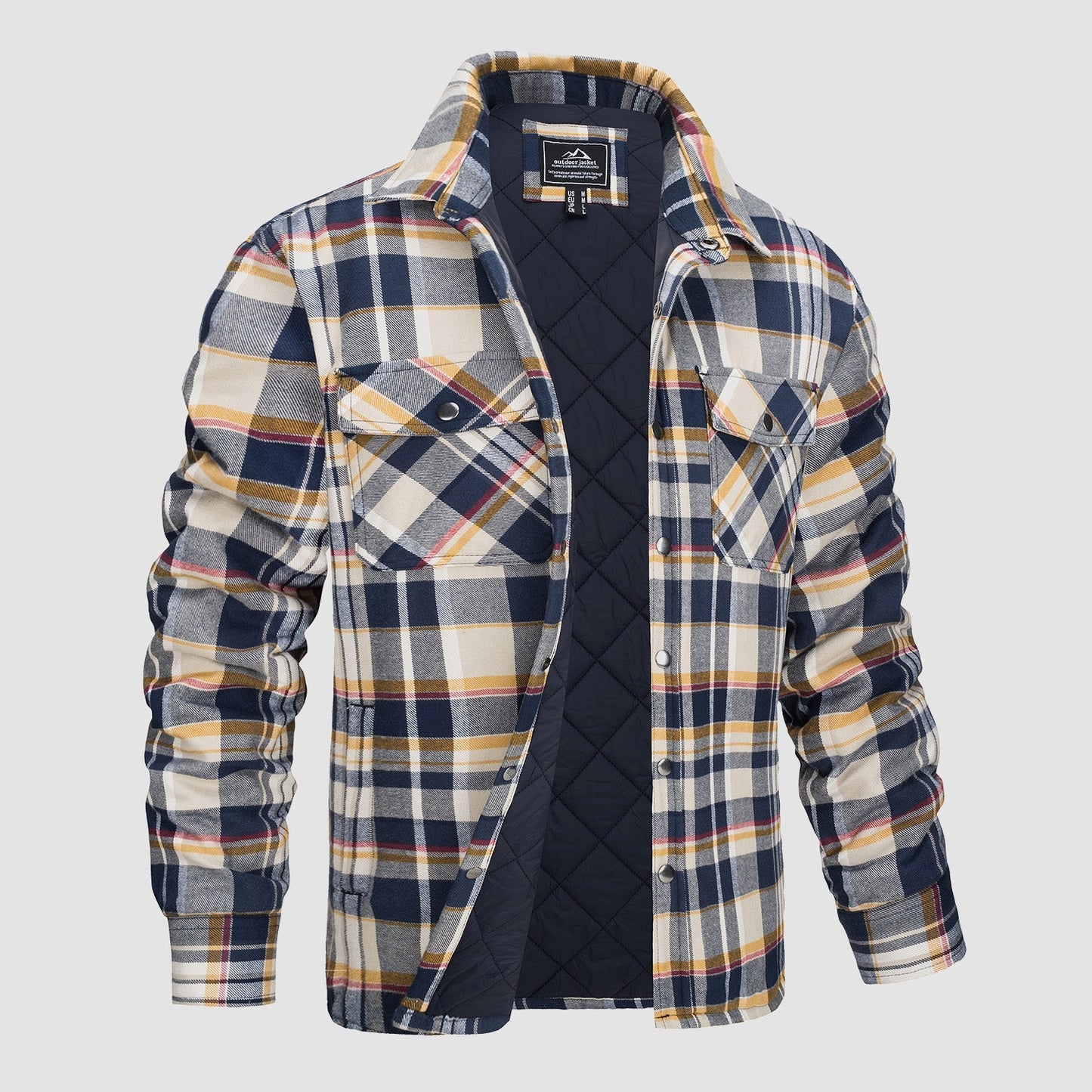 Heren Flanellen Vest met Gewatteerde Voering voor de Winter