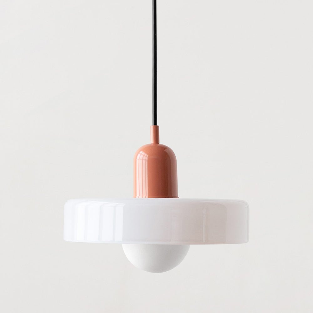 Kleurrijke hanglamp van glas-in-lood met modern design