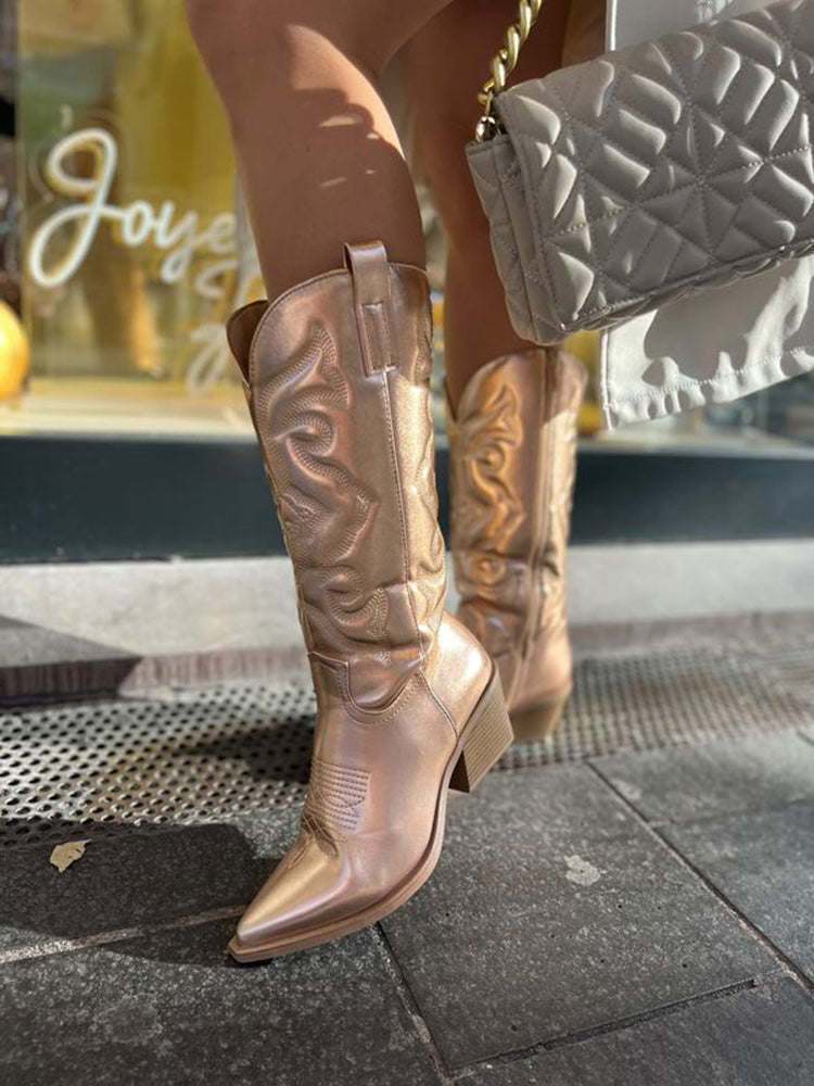 Stijlvolle metallic cowboylaarzen voor elke gelegenheid