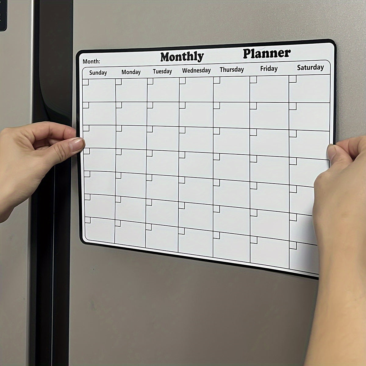 Magnetic Dry Erase Whiteboard Calendar - Monthly Planner for Fridge