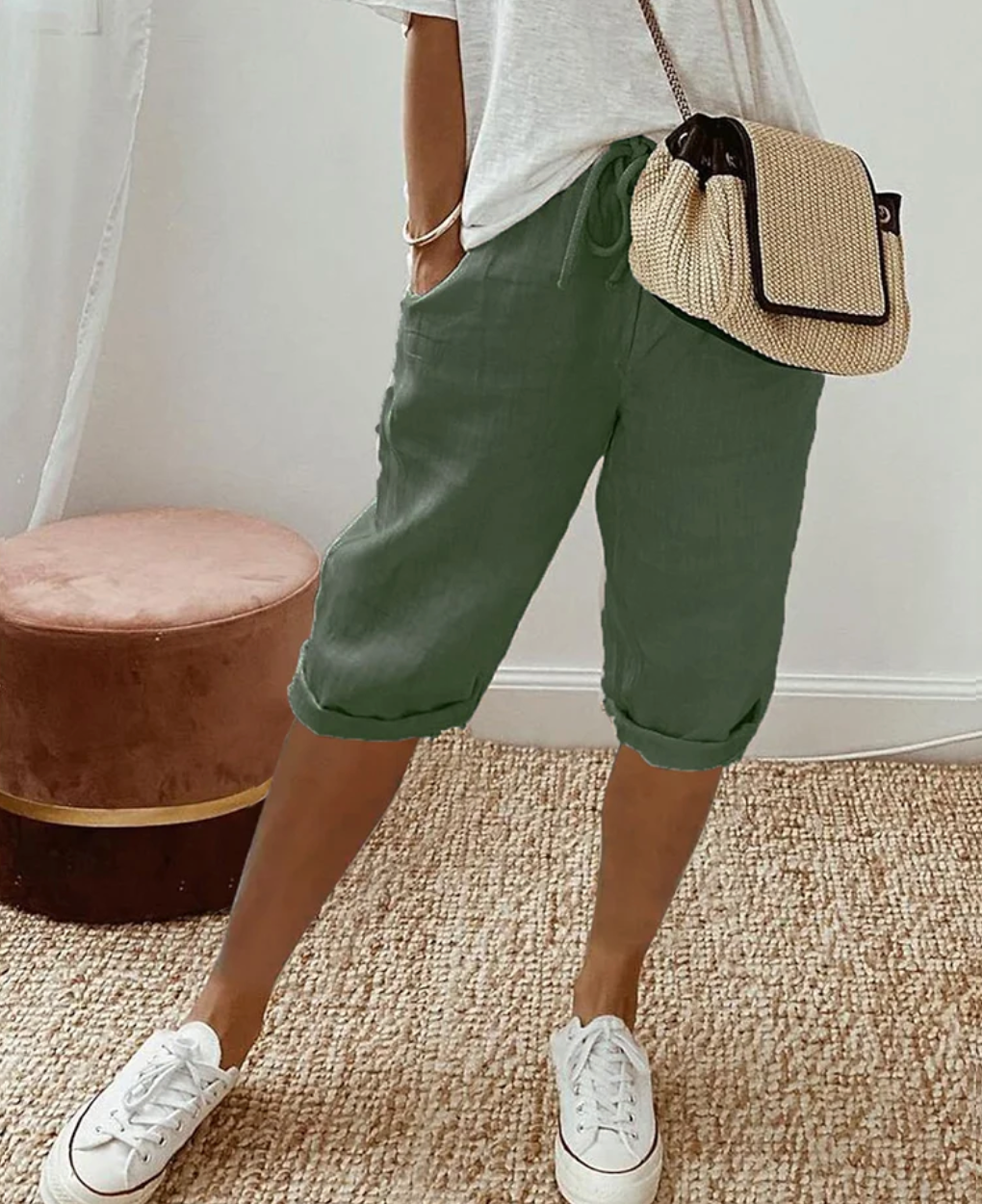 Katoenen Damesshort voor Stijl en Comfort