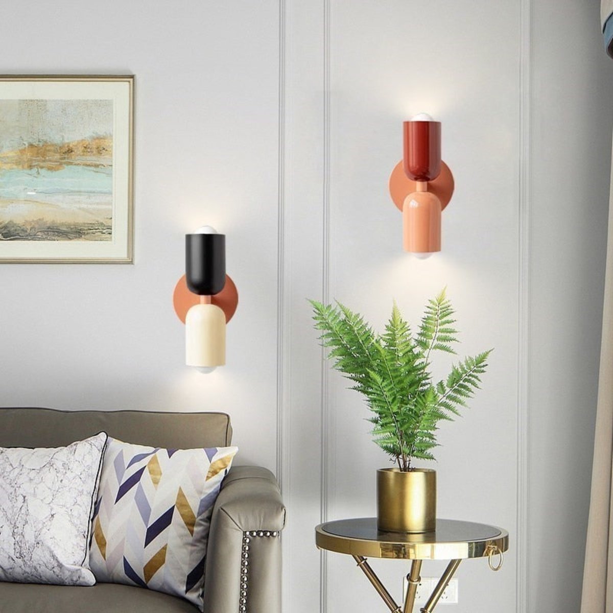 Scandinavische Wandlamp met Warm LED Licht