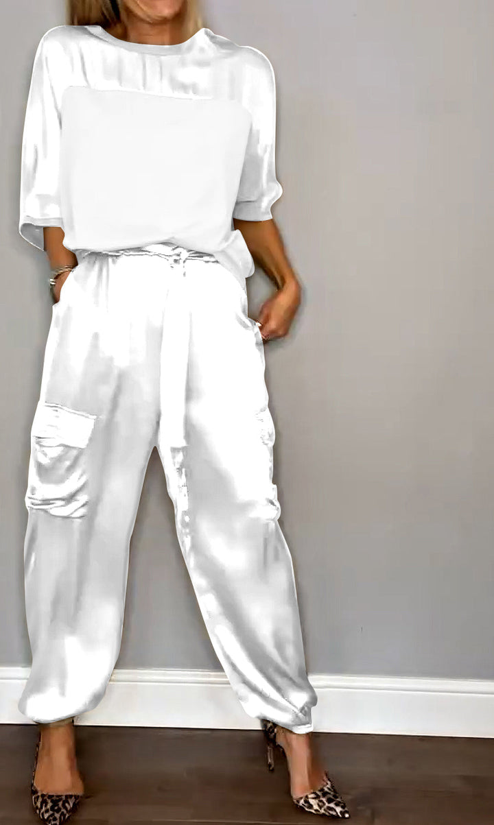 Trendy satijnen dames set voor elegante outfits