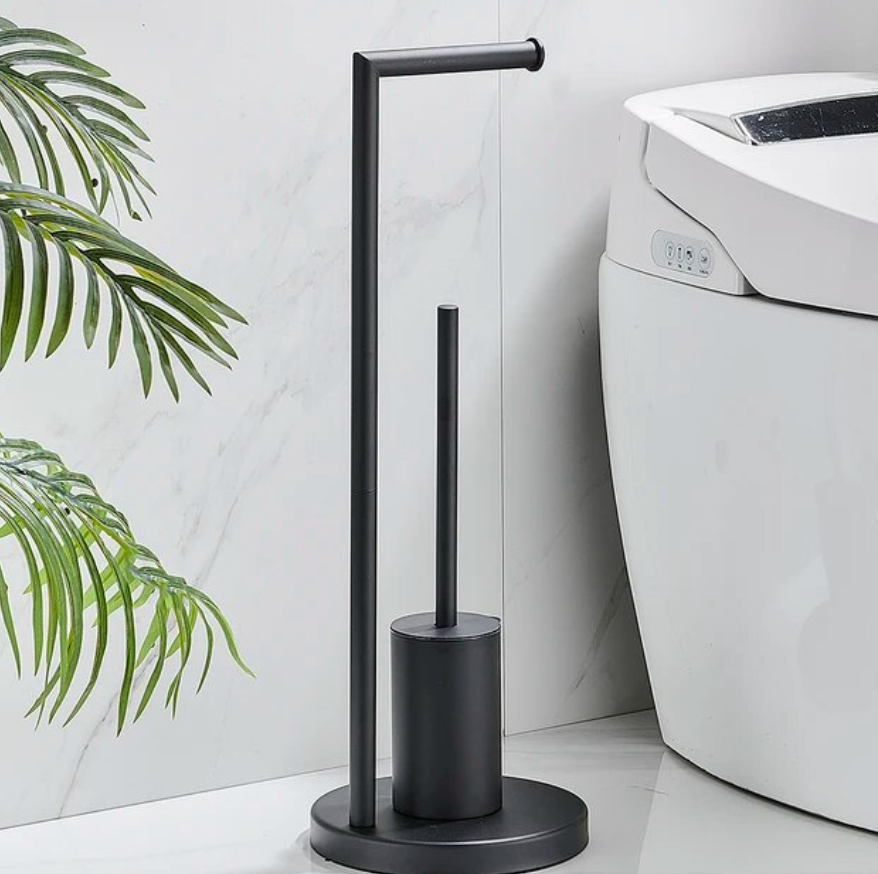 Toiletpapierhouder met geïntegreerde borstel - Ruimtebesparend en stijlvol!