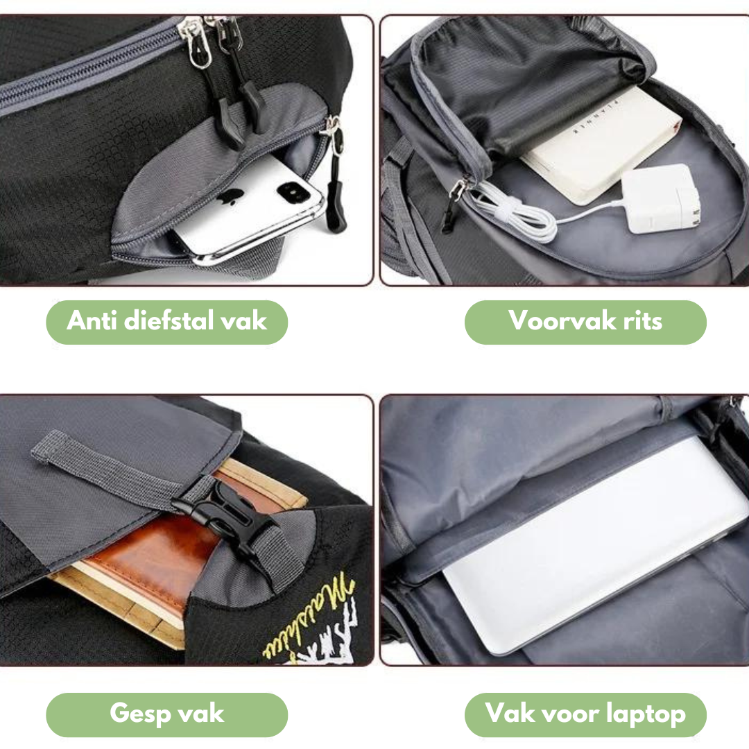 Waterdichte 40L Rugzak - Ruim, Comfortabel en Duurzaam