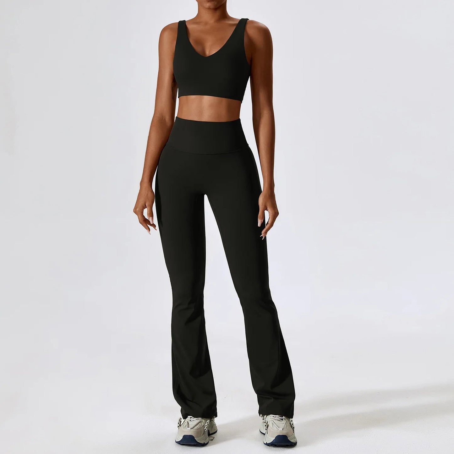 Vrouwen Flared Yoga Set voor Comfortabele Workouts