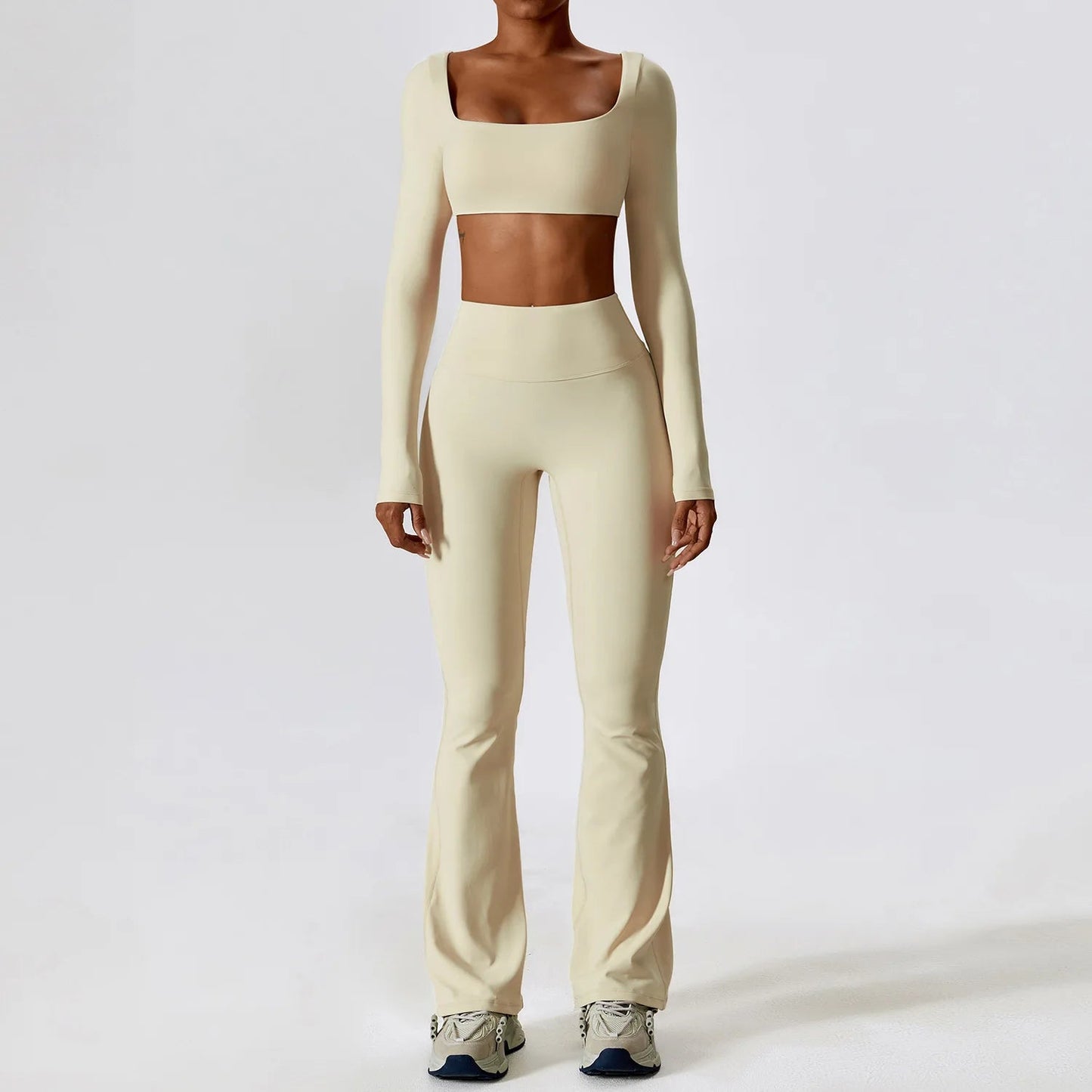 Vrouwen Flared Yoga Set voor Comfortabele Workouts