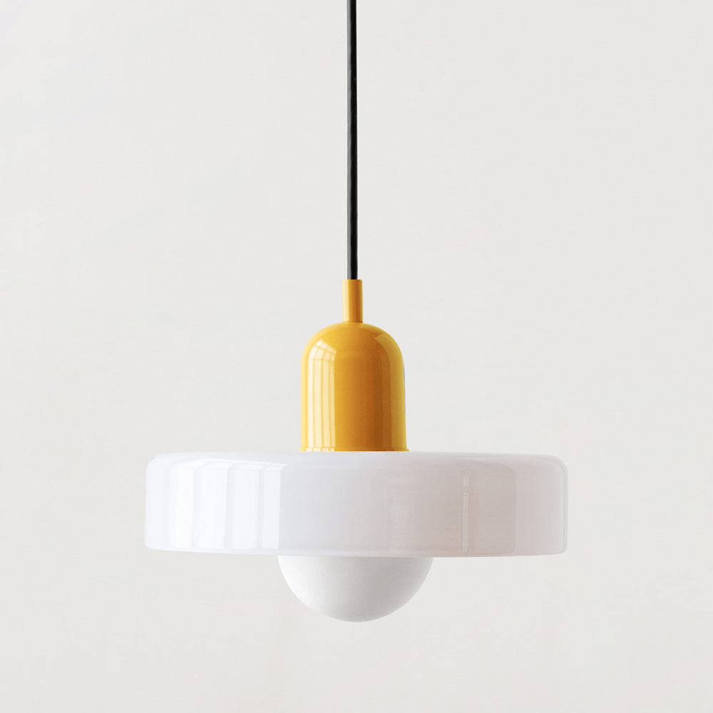Kleurrijke hanglamp van glas-in-lood met modern design