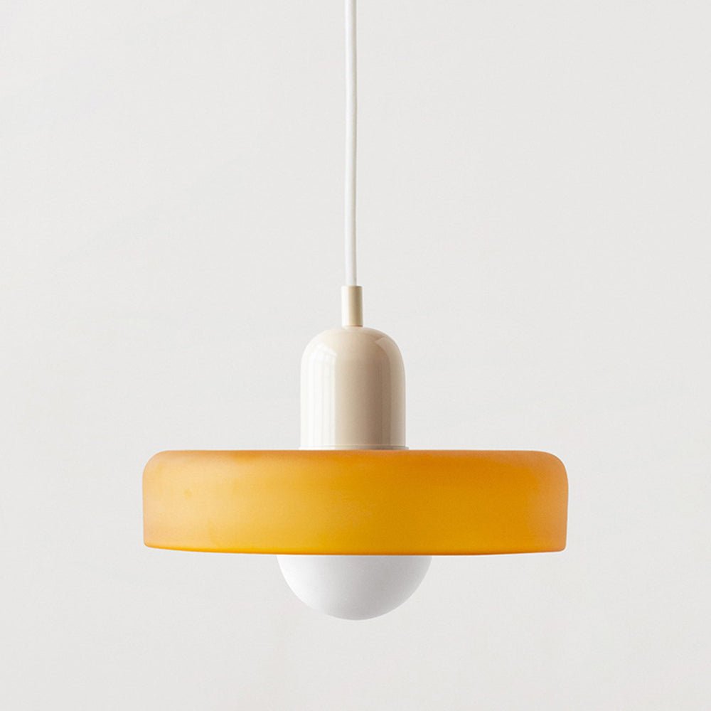 Kleurrijke hanglamp van glas-in-lood met modern design