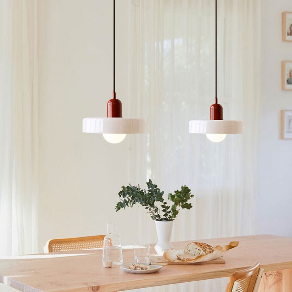 Kleurrijke hanglamp van glas-in-lood met modern design