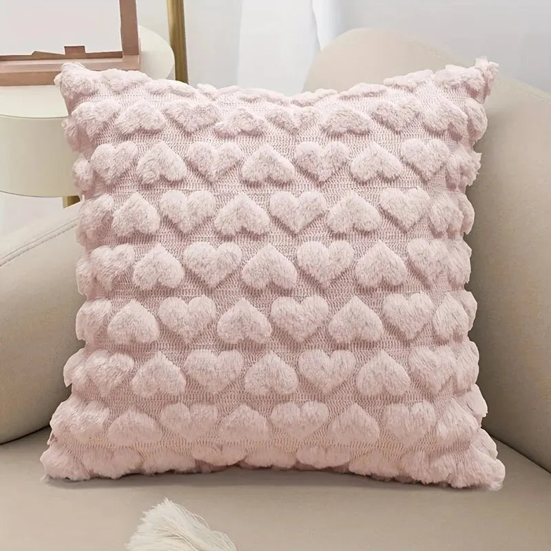 Hartvormige Pluche Kussenhoes voor Romantische Decoratie