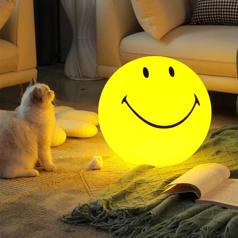 Oplaadbare LED nachtlamp met vrolijk smiley ontwerp