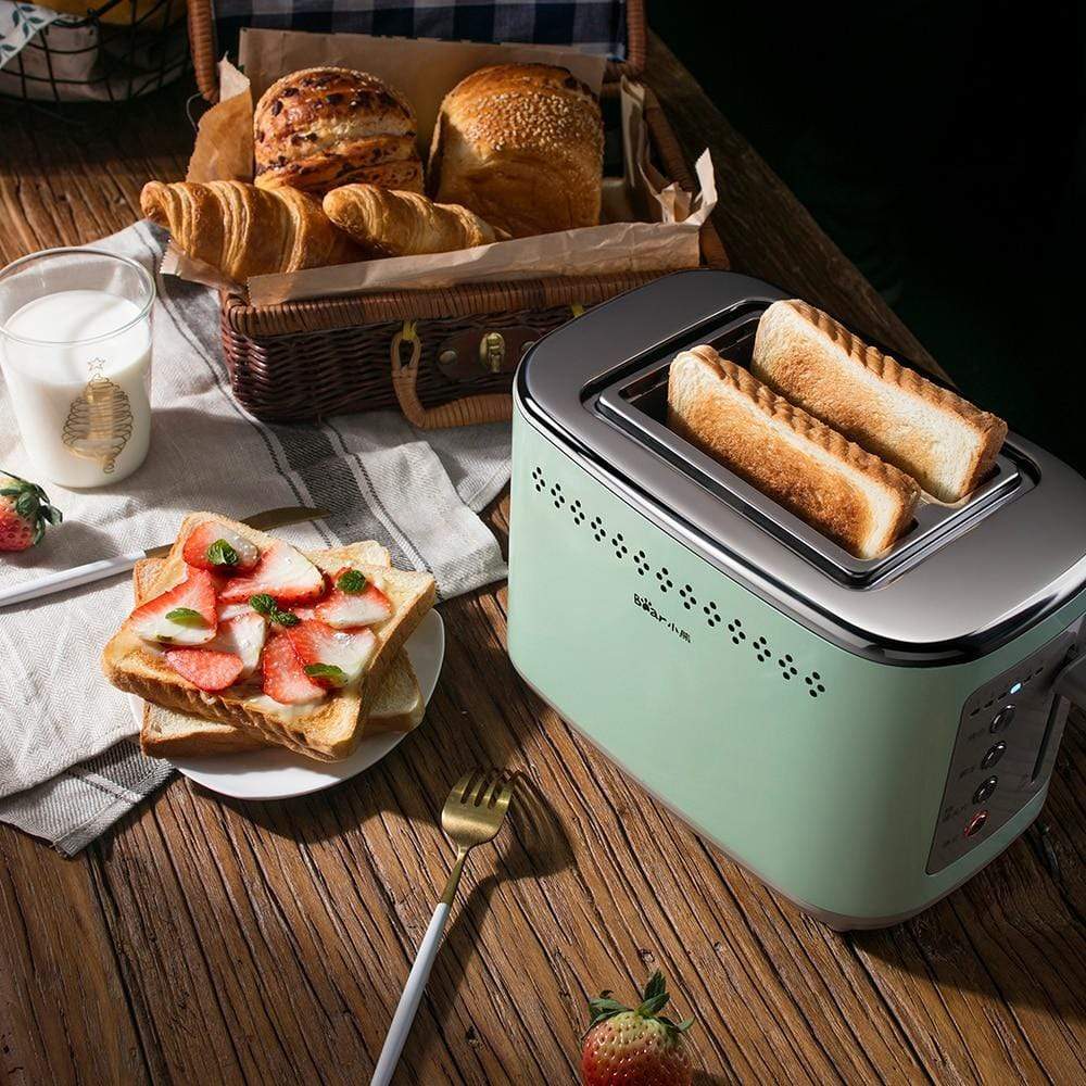 Retro Elektrische Broodrooster - Stijlvol Keukenapparaat met 4-Schuifbrood Capaciteit