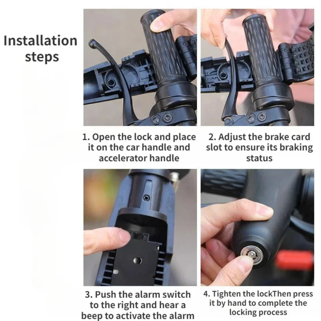 110 Decibel Motorcycle Alarm Lock - Simple and Waterproof