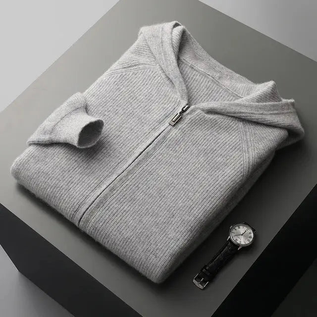 Kasjmier Hoodie met Ritssluiting voor Comfort en Stijl