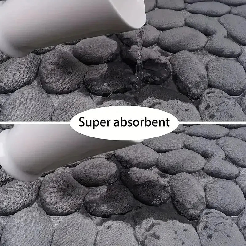 Fluwelen Antislip Vloermat met Cobblestone Design
