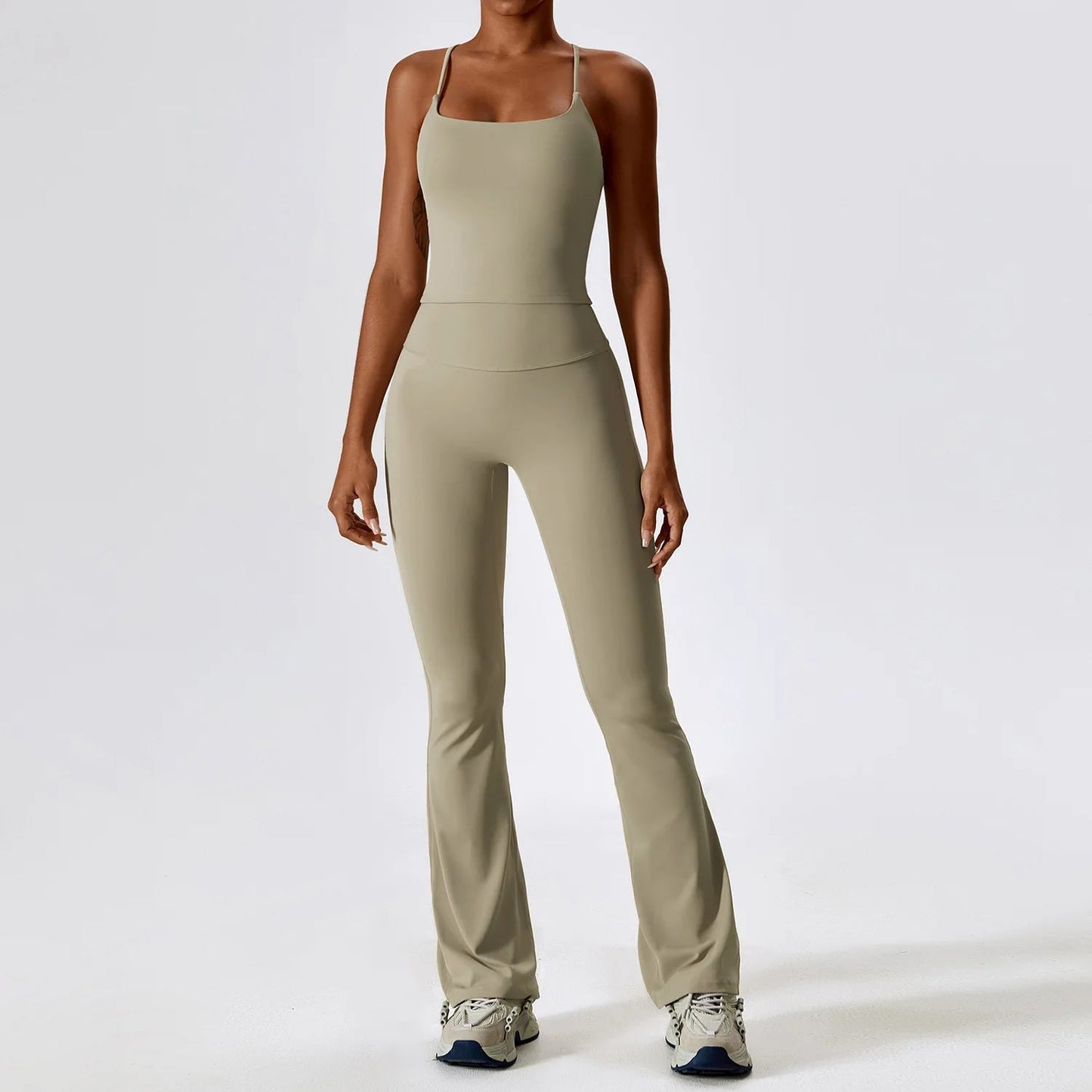 Vrouwen Flared Yoga Set voor Comfortabele Workouts