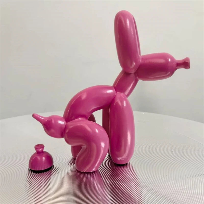 Speelse Hars Ballonhond Beelddecoratie