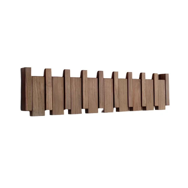Houten Kapstok met Piano Design en Ruimtebesparende Haken