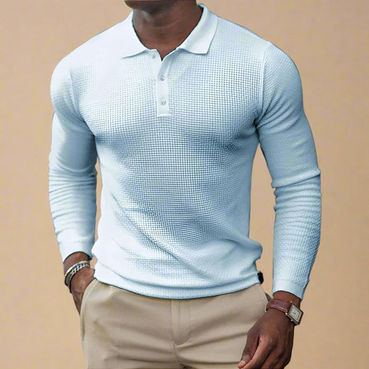 Stijlvolle Longsleeve Gebreide Polo voor Heren - Business Casual