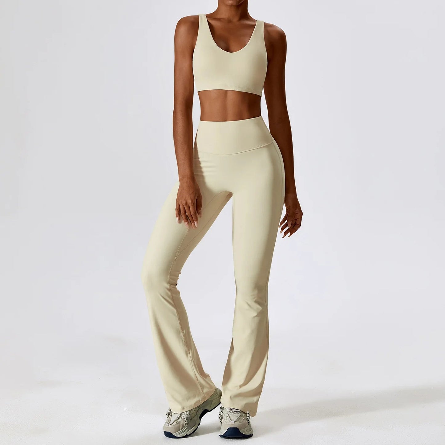 Vrouwen Flared Yoga Set voor Comfortabele Workouts