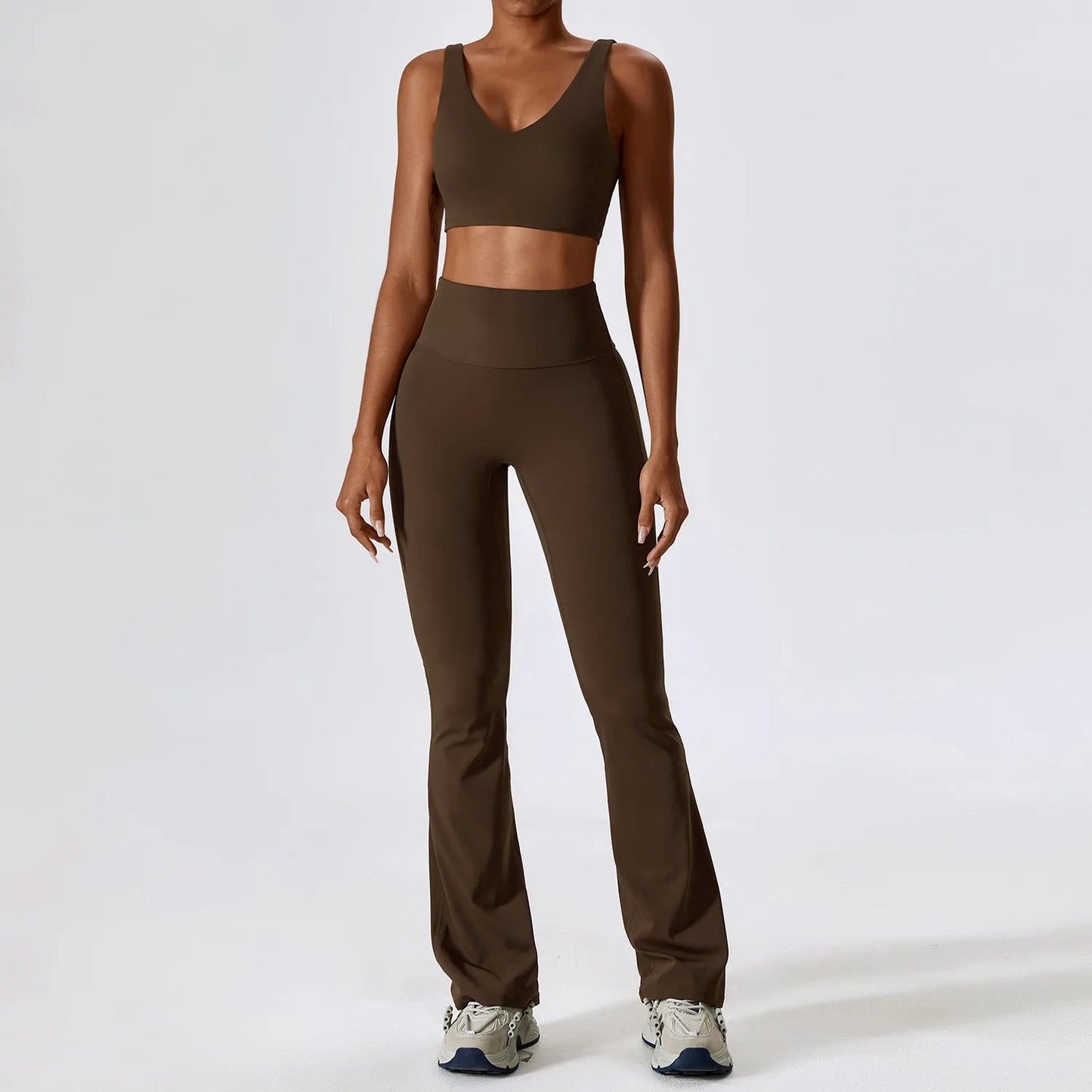 Vrouwen Flared Yoga Set voor Comfortabele Workouts