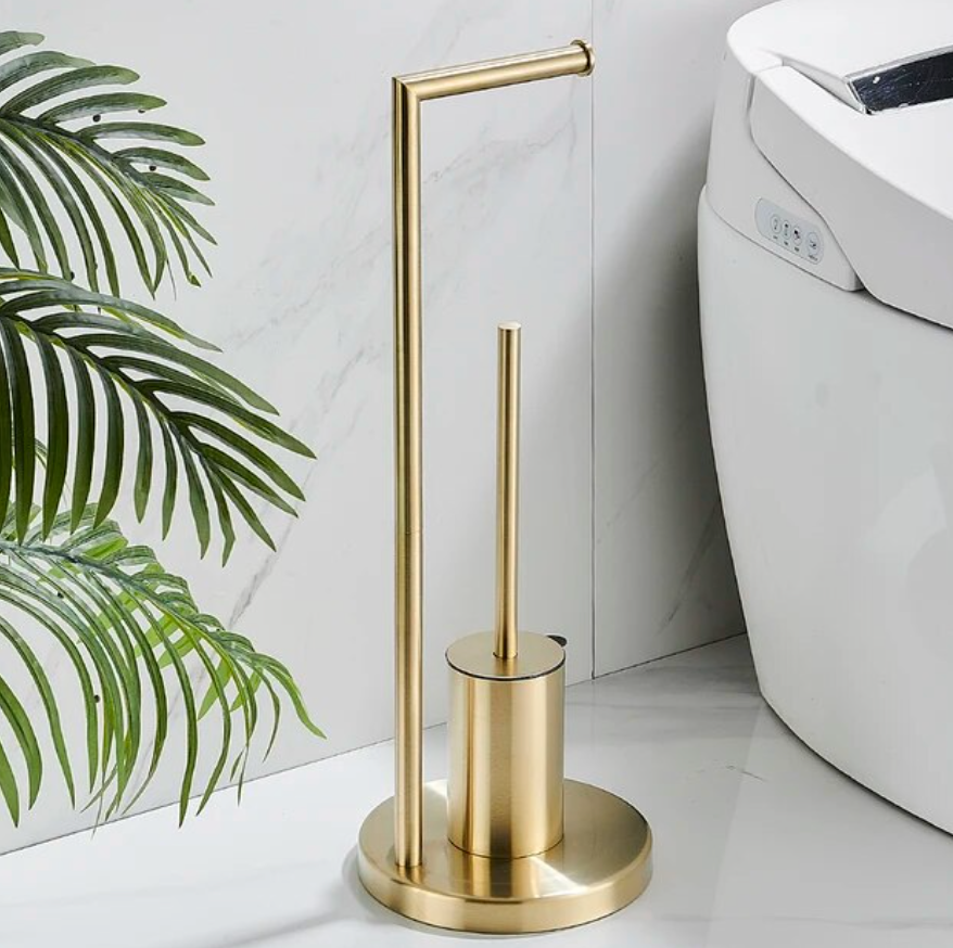 Toiletpapierhouder met geïntegreerde borstel - Ruimtebesparend en stijlvol!